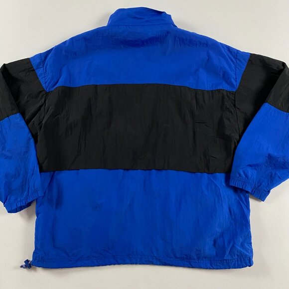 Vintage 90s Reebok Windbreaker Jacket Mens Large XL Full Zip Blue Black Nylon - Picture 8 of 12